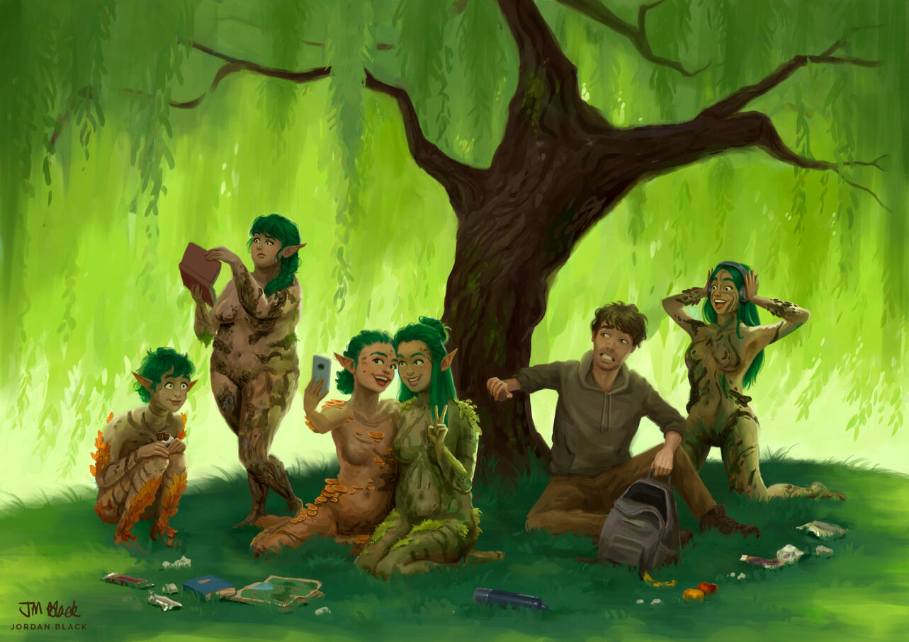 Please Don't Feed the Nymphs - Personal illustration